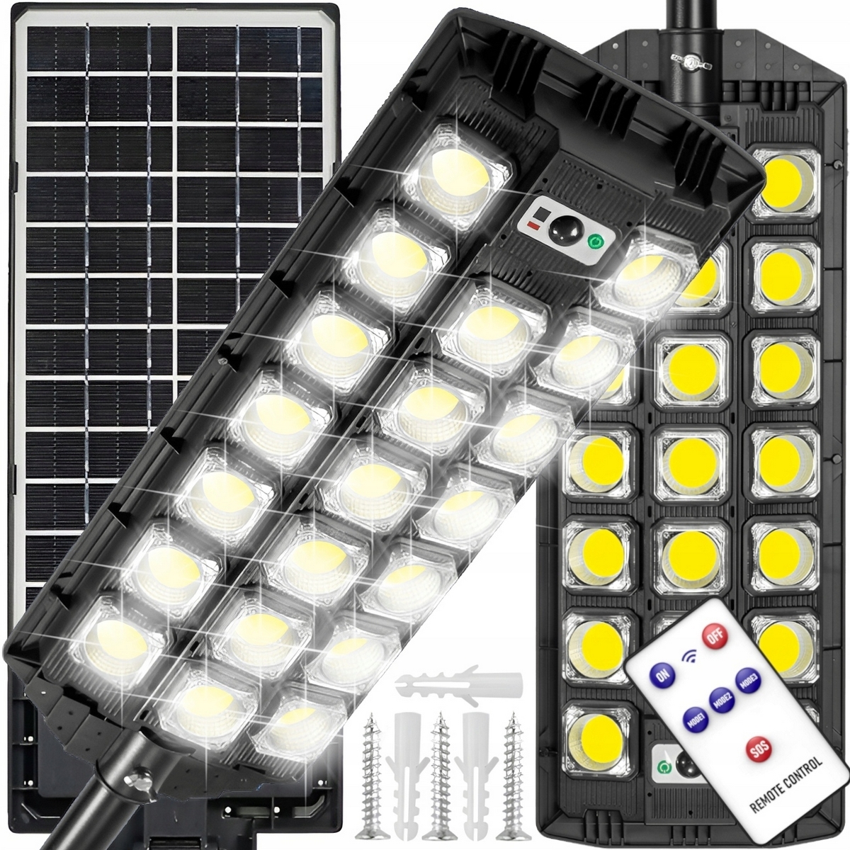 Pouličné svietidlo INTMIX 2000 W 40000 lm na batérie, solárne napájanie